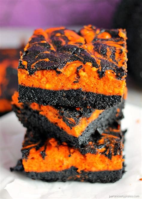 Halloween Swirl Cream Cheese Brownies Persnickety Plates