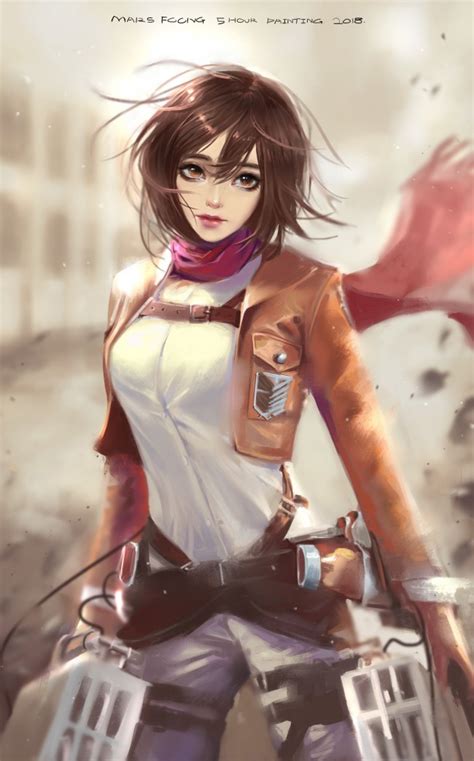 The race of giants contributes to the suspension of human development, which is forced to hide behind walls. Wallpaper Mikasa Ackerman, Attack On Titan, Shingeki No Kyojin, Cape - WallpaperMaiden