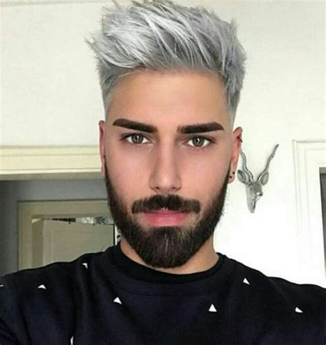 Accessorize the ash grey hair. 20 Shades of Hot Gray-Haired Guys | Grey hair men, Silver ...
