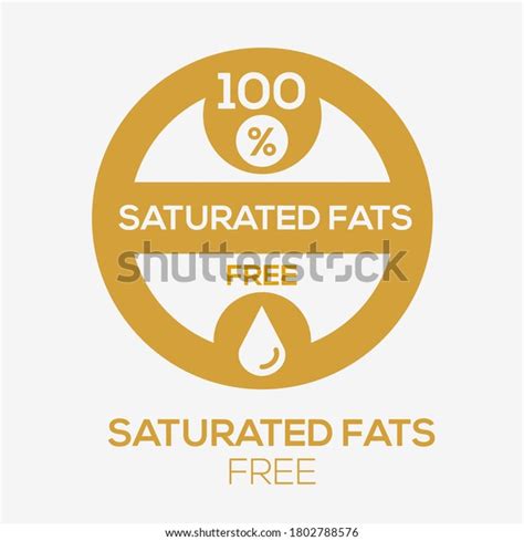 Saturated Fats Free Label Sign Vector Stock Vector Royalty Free
