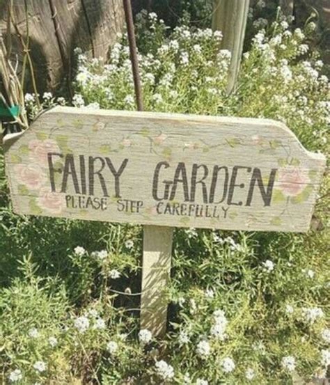 Fairy Garden Sign Fairycore Aesthetic Cottage Core Aesthetic