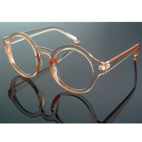 vintage round 52mm full rim brown reading glasses retro nerd 100 125 150 175 200 250 300