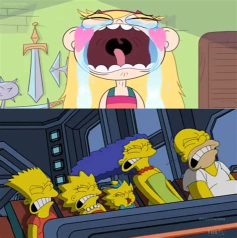 Star Butterfly Cry Screaming At The Simpsons By Awesomekela1234 On