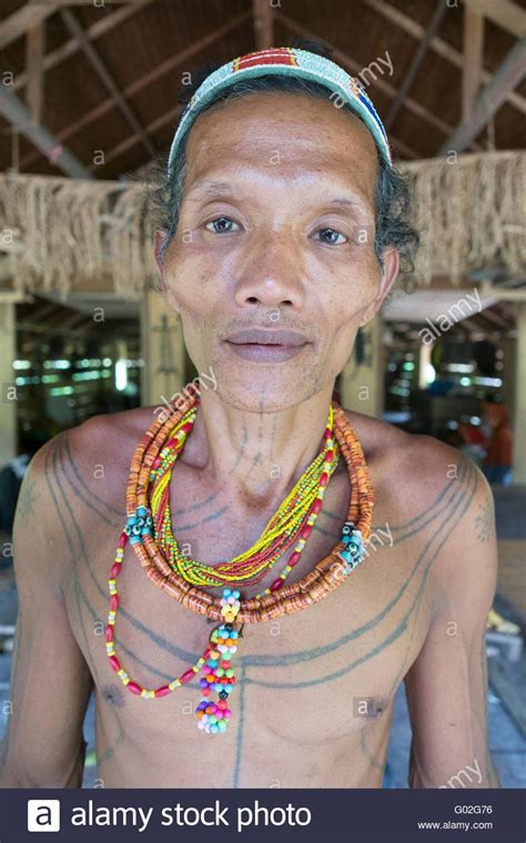 Mentawai Natives Chain Necklace Beaded Necklace Stock Images Stock