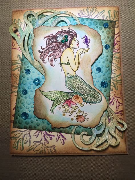 First Card Using My New Spectrum Aqua Watercolor Markers Stampendous