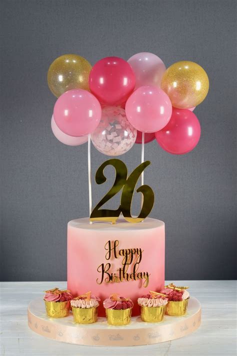 Balloons 26th Birthday Cake Happy 26th Birthday 25th Birthday Cakes