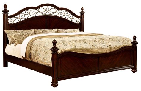 Arthur Dark Cherry Queen Poster Bed From Furniture Of America Cm7278q