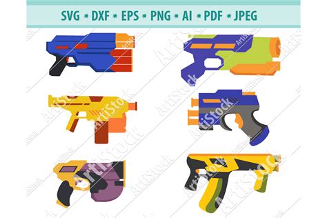 Toy Gun SVG File Nerf Gun Svg Water Gun Svg Dxf Png Eps