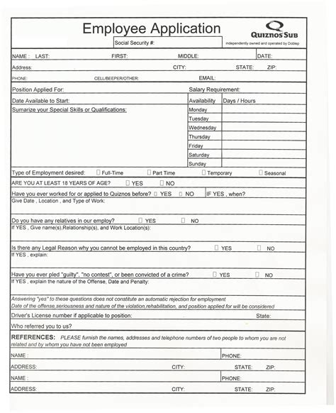 Not only does it clearly showcase his education and employment history, but. Standard Job Application Form Printable | Job application ...