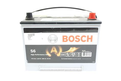Mercedes And Saab Battery Bosch S6 Agm High Performance S6 34r