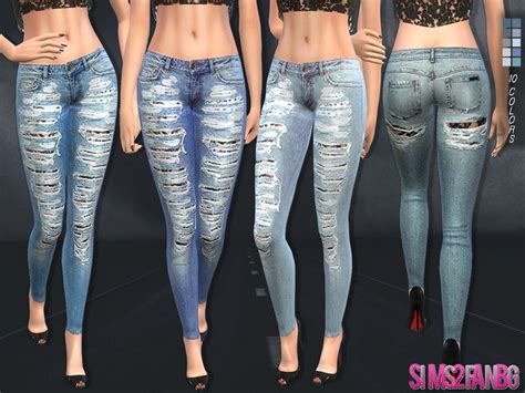 81 Ripped Skinny Jeans Found In Tsr Category Sims 4