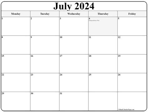 July 2023 Blank Calendar Template Vrogue