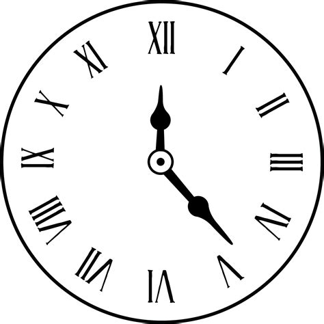 Clock Face Alarm Clock Roman Numerals Hand Painted Black Clock Png