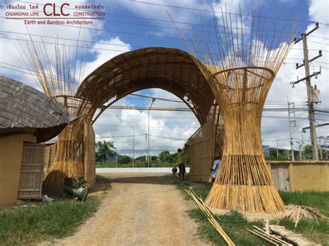 Bamboo Entrance Gate At Clc 14 Bamboo Earth Architecture