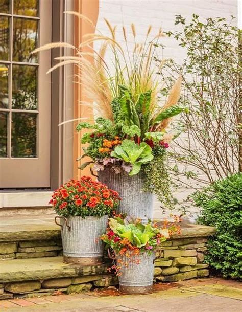 Simple Container Garden Flowers Ideas15 Fall Container