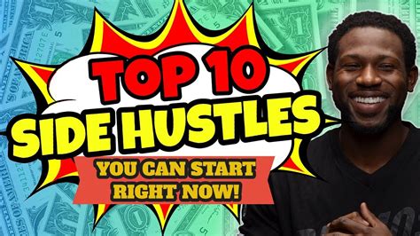 top 10 side hustles you can start right now youtube