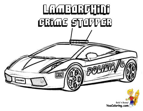 Coloring pages police cars will introduce children to the official vehicles used by police officers to patrol city streets, chase offenders on the road and, of course, for special operations. Lamborghini Coloring Pages To Print - Coloring Home