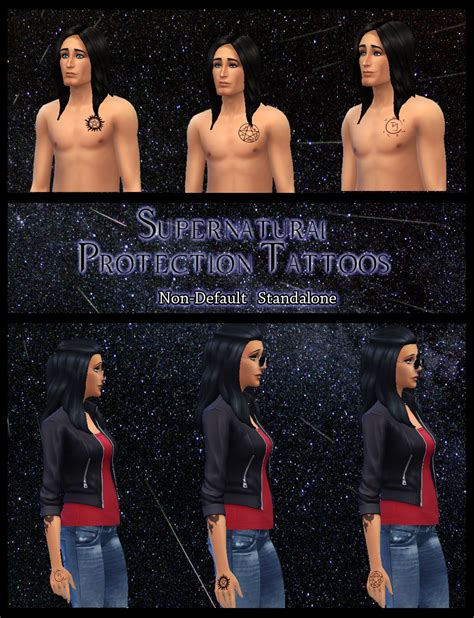 Brutaldesims 4 Supernatural Protection Tattoos Sims 4 Challenges