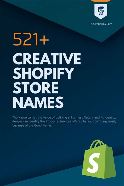 801 Cool Shopify Store Names To Launch Your Own Store Thebrandboycom