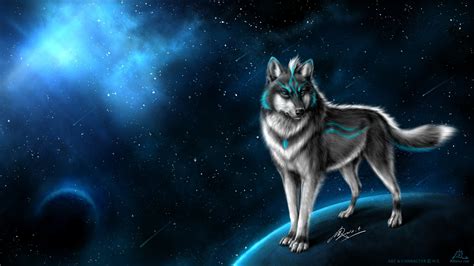 562691 Animals Fantasy Art Wolf Planet Sky Moon Wallpaper Mocah Hd
