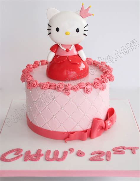 Celebrate With Cake 21st Birthday Princess Hello Kitty Cake Hello