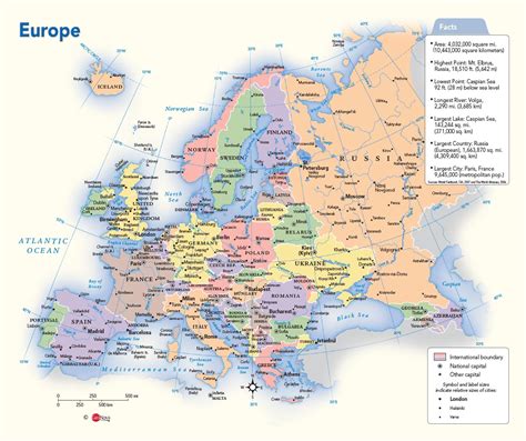 Europe Political Map With Cities Map