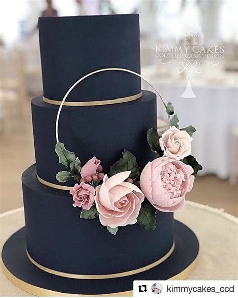 Navy Wedding Cake