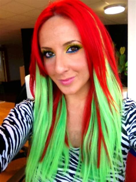 Bright Neon Hair Iris Classon With Neon Green Hair To Match Telerik