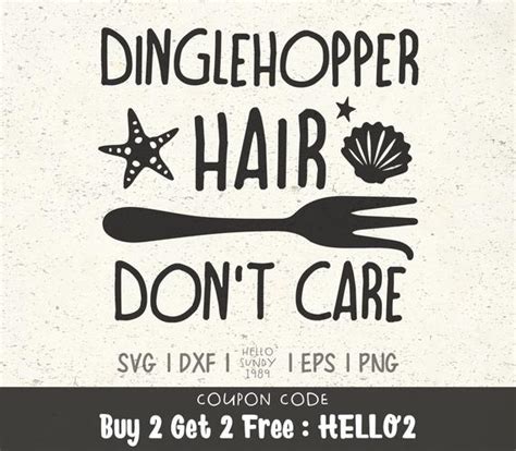 Dinglehopper Hair Don't Care svg Little Mermaid Disney ...