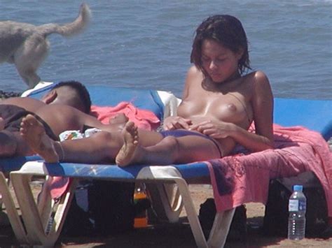 Candid Topless Beach Pounding My Busty White