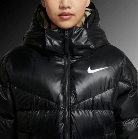 Nike Sportswear Down Parka Coat Long Puffer Jacket Womens Xl Black Cu5820 010 For Sale Online