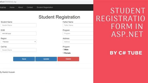 How To Design A Student Registration Form In Web Forms App