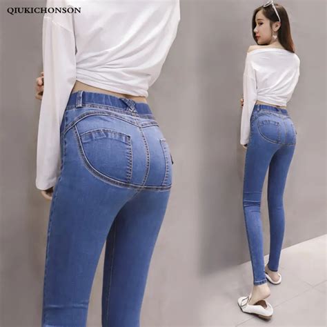 Elastic Jeans Woman Push Up High Waisted Stretch Denim Jeans Ladies Sexy Skinny Jeans Slim