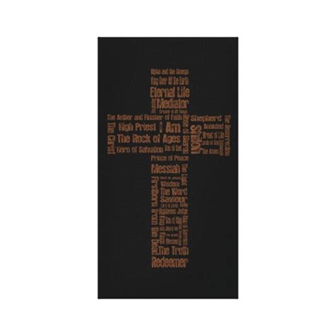 Names Of Jesus Cross Canvas Print