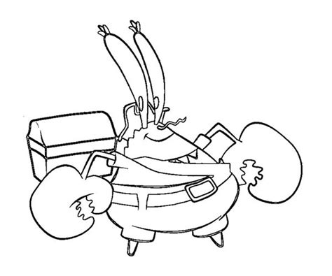 How To Draw Mr Krabs Coloring Page Netart