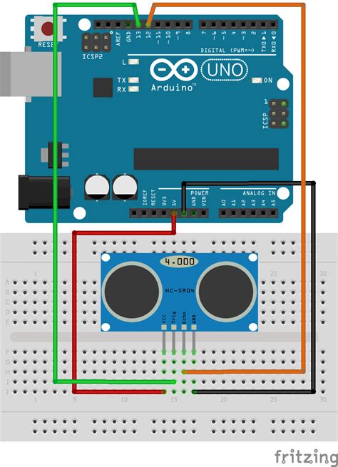Ultrasonic Sensor Arduino Diagram