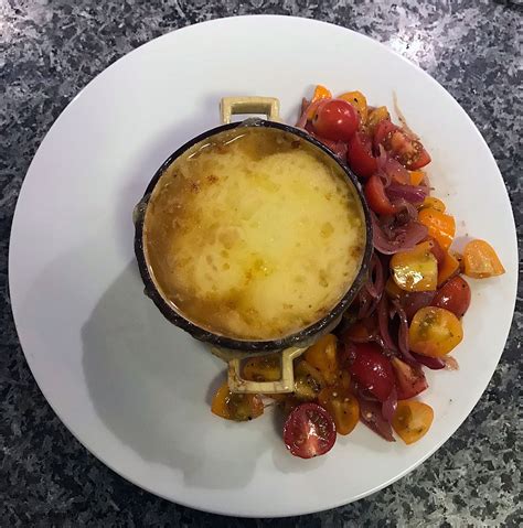 Bone broth Onions Raw milk cheese Put them together and magic