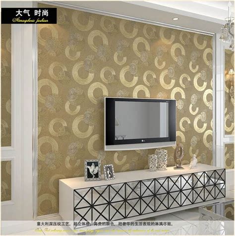 Wallpaper bedroom modern texture paint designs. Online Shop Modern brief gold wallpaper silver grey ...