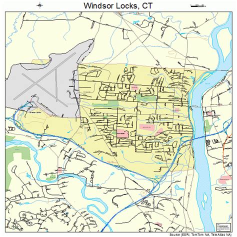 Windsor Locks Connecticut Street Map 0987140