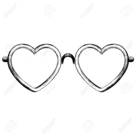 heart shape glasses vector illustration