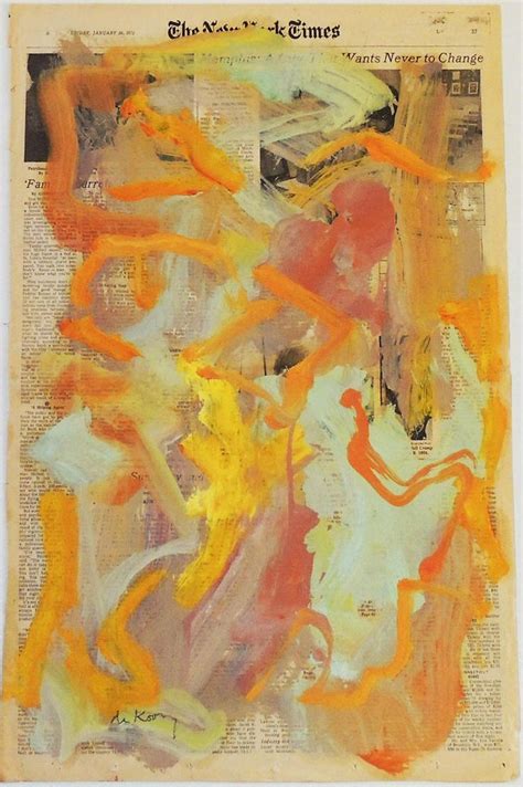 Willem De Kooning Painting On Newspaper Ny Times De Kooning Paintings