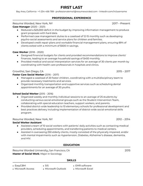 Entry Level Case Manager Resume Example For 2023 Resume Worded Cloud Hot Girl
