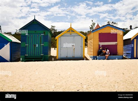 Beach Huts At Brighton Beach Melbourne Australia Stock Photo Alamy