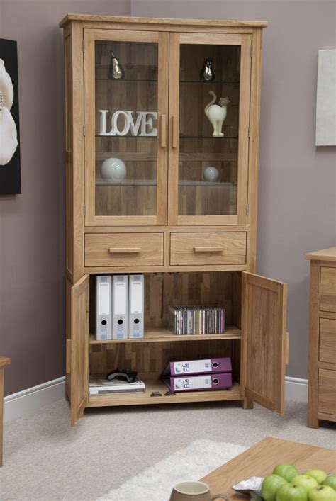 Homestyle Opus Oak Display Cabinet With Cupboard Casamo Love Your Home