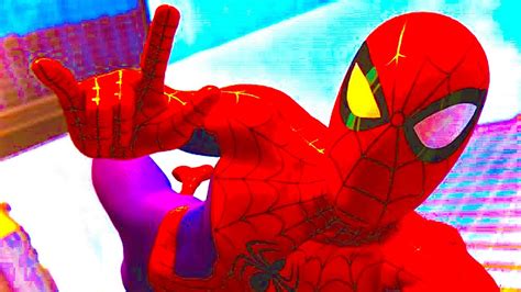 Marvels Spider Man Ps4 Into The Spider Verse Suit Gameplay Free Roam