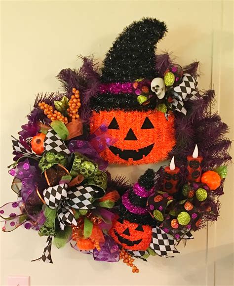Not so scary Halloween wreath | Scary halloween wreath, Halloween wreath, Scary halloween