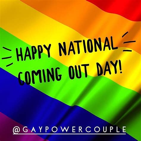 A Rainbow Flag With The Words Happy National Coming Out Day