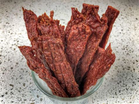 It's high in protein and it's easy to grab it and take it along where you need it. Spicy Beef Jerky Recipe - Ground Beef Jerky