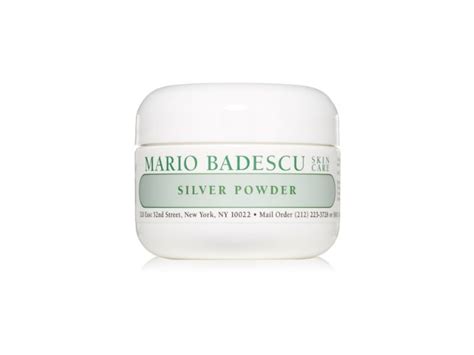 Mario badescu silver powder, like the rest of the line's products, comes packaged in very simple, yet somehow chic packaging: Mario Badescu Silver Powder Ingredients and Reviews