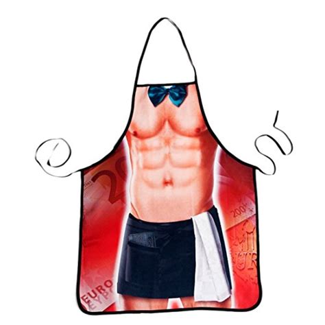 Sexy Naked Waiter Kitchen Cooking Chef Novelty Funny Bbq Party Apron
